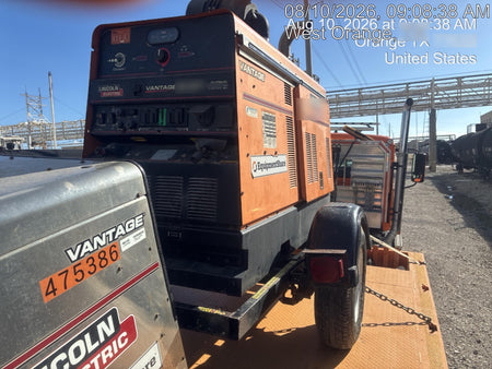 2021 Lincoln Electric Vantage 549X Ready Pak 3, ORANGE (includes trailer, cable rack, fender light kit)