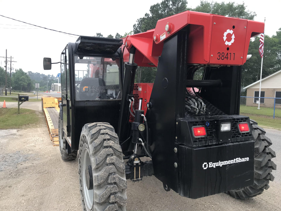 2019 Manitou MTA8044 74hp T4F, Cab/Heat/Air, Cab and Boom LED work lights, Auxiliary Hydraulics, Solid Tires, Amber strobe, Lift Hook 66" Carriage, 60" Forks