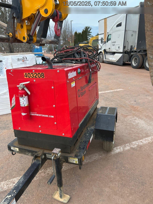 2024 Shindaiwa DGW400MDL Kubota D902 Engine, 23 HP, Dual Op Welder, Wire, Arc, Droop Stick, Tig, and CC Stick Functionality, Simulphase, 3 Phase and 1 Phase Gen Output, Single Axle NB Trlr, Slr Trckl Chrg 12V 12W, Fire Ext