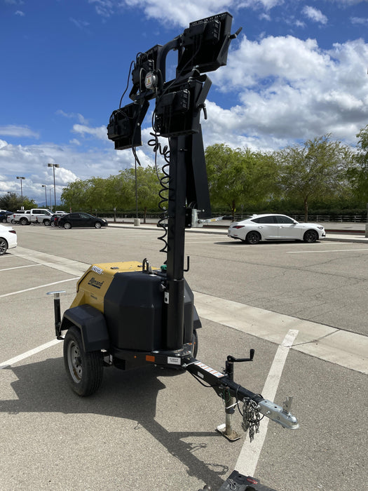 2022 Allmand NLV3GR (4) LED Light Fixture 350W, 23' Vertical Mast, 3kW Prime, Towable, ES Decals, T3