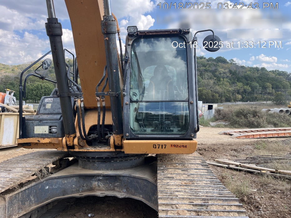 2016 Case CX350D CAB A/C, 13'-3" ARM, STEEL TRACKS, THUMB