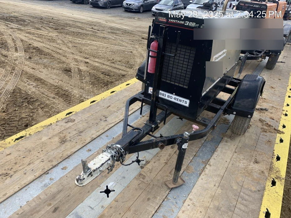 2019 Lincoln Electric Vantage 322 Ready-Pak 3, Two Wheel Trailer, Fender and Light Kit, Cable Rack