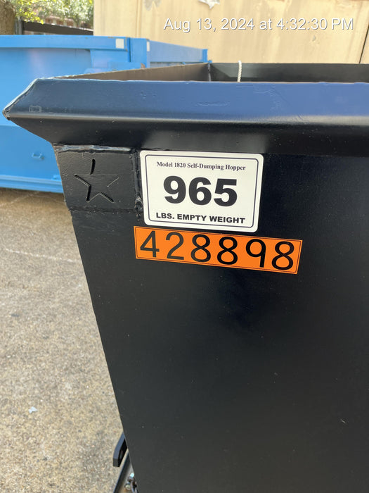 2024 STAR INDUSTRIES M-1820 - Self-Dump Hopper