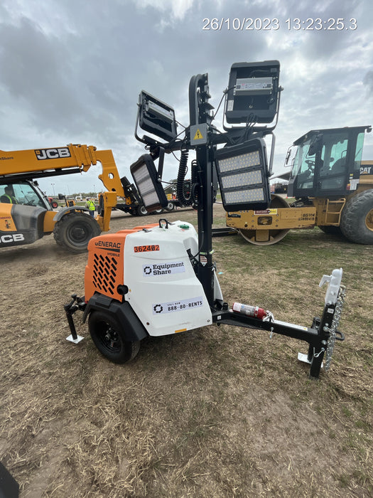 2023 Generac MLT2 Diesel, Flex Switch 120V Input, Powerzone Controller, 
(4) 320W LED Lights, 4kW Generator, 39.9 Gal Fuel Tank, 2" Ball, T3