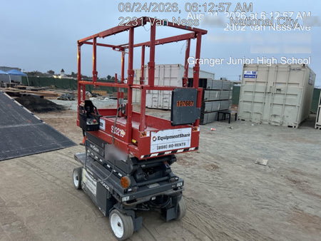 2020 Skyjack SJIII-3219 Solid NM Tires, Half height spring hinged entry gate, Dual Beacons, 800W Inverter