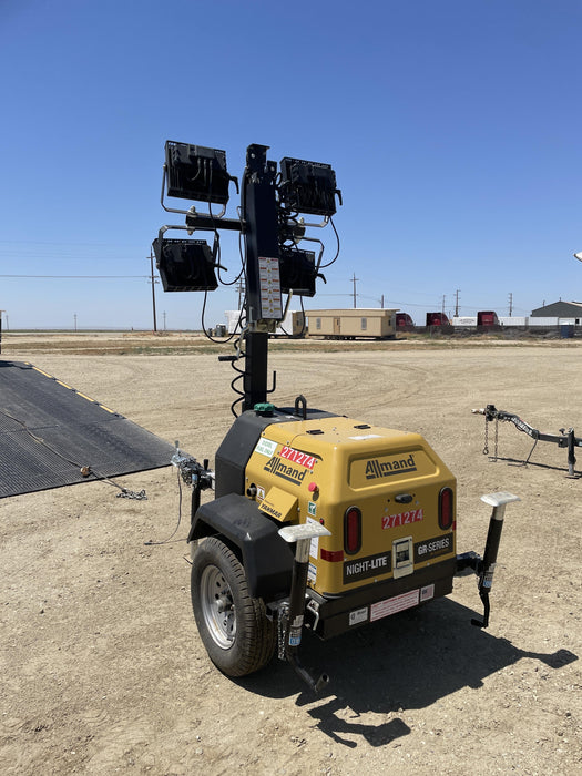 2022 Allmand NLV3GR (4) LED Light Fixture 350W, 23' Vertical Mast, 3kW Prime, Towable, ES Decals, T3