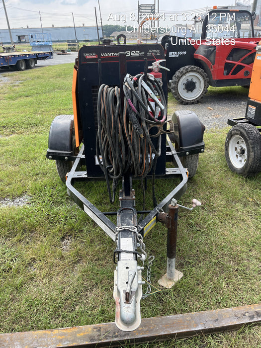 2021 Lincoln Electric Vantage 322 Vantage 322 Ready Pak 3 w/ Decals, ORANGE (includes trailer, cable rack, fender light kit) NO Telematics
