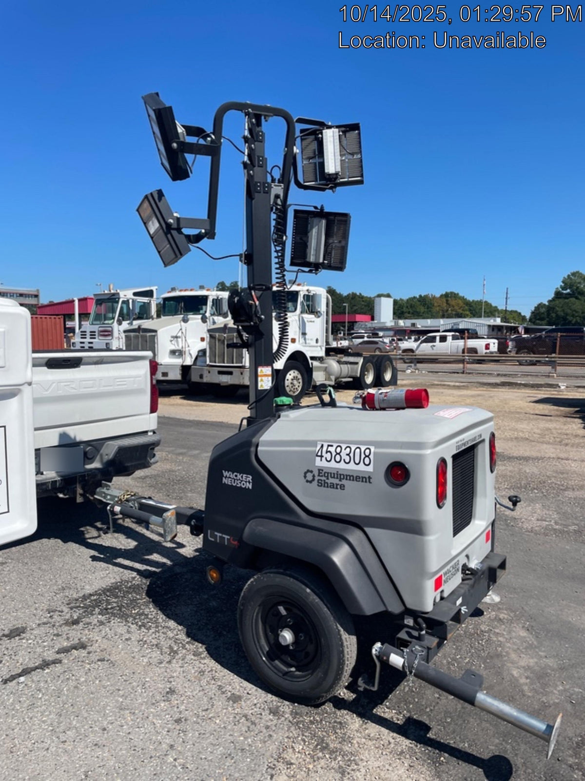 2024 Wacker Neuson LTT4 Diesel, Kohler KDW702, Deep Sea Controller, Auto Start, LED 320W, Bypass Outlet, T3