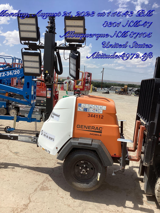 2023 Generac MLT2 Diesel, Flex Switch 120V Input, Powerzone Controller, (4) 320W LED Lights, 4kW Generator, 39.9 Gal Fuel Tank, 2" Ball, T3