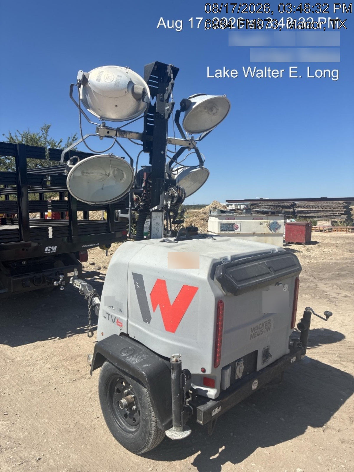 2019 Wacker Neuson LTV6L-MH Wacker Neuson LTV6L Mobile Light Tower w/Fuel Level Sensor Installed