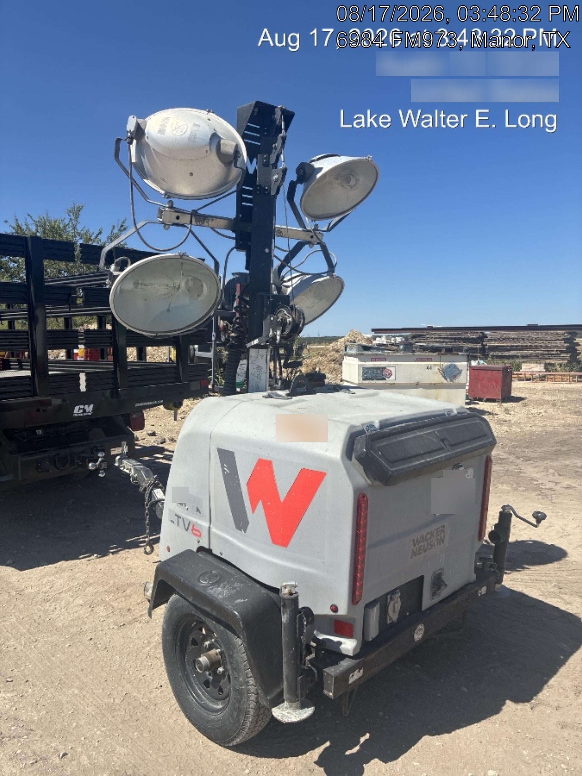2019 Wacker Neuson LTV6L-MH Wacker Neuson LTV6L Mobile Light Tower w/Fuel Level Sensor Installed