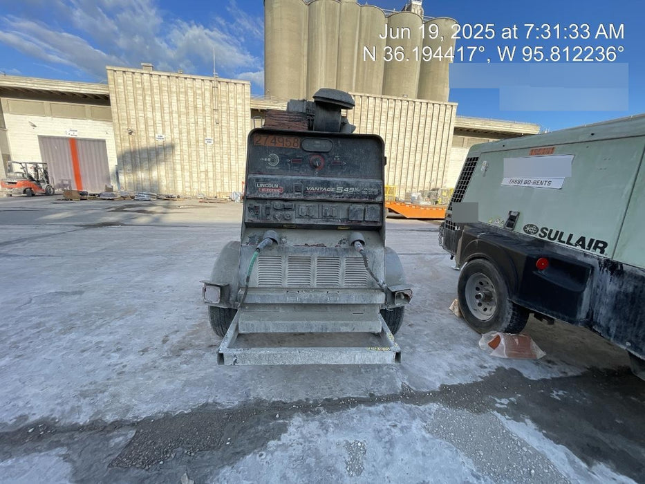 2022 Lincoln Electric Vantage 549X Crosslink Technology, Trailer Mounted, ES Decals, T3