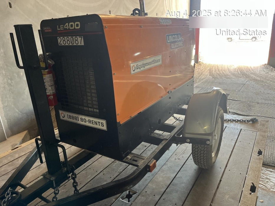 2023 Lincoln Electric LE400 Kubota V1505, Trlr, Cable Rack, Light Kit, ES Decals, T3