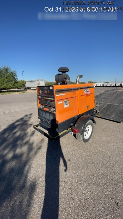 2021 Lincoln Electric Vantage 549X Ready Pak 3, ORANGE (includes trailer, cable rack, fender light kit)