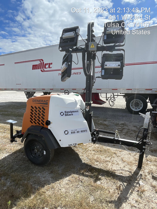 2023 Generac MLT2 Diesel, Flex Switch 120V Input, Powerzone Controller, (4) 320W LED Lights, 4kW Generator, 39.9 Gal Fuel Tank, 2" Ball, T3