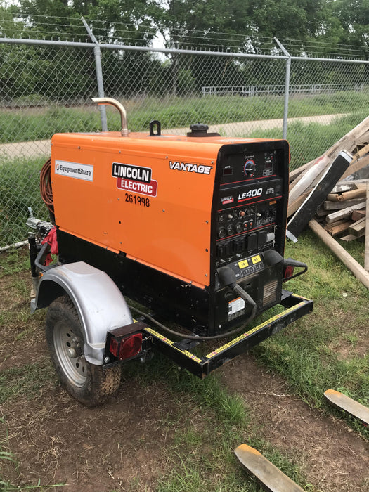 2022 Lincoln Electric LE400 Kubota V1505, Trlr, Cable Rack, Light Kit, ES Decals, T3