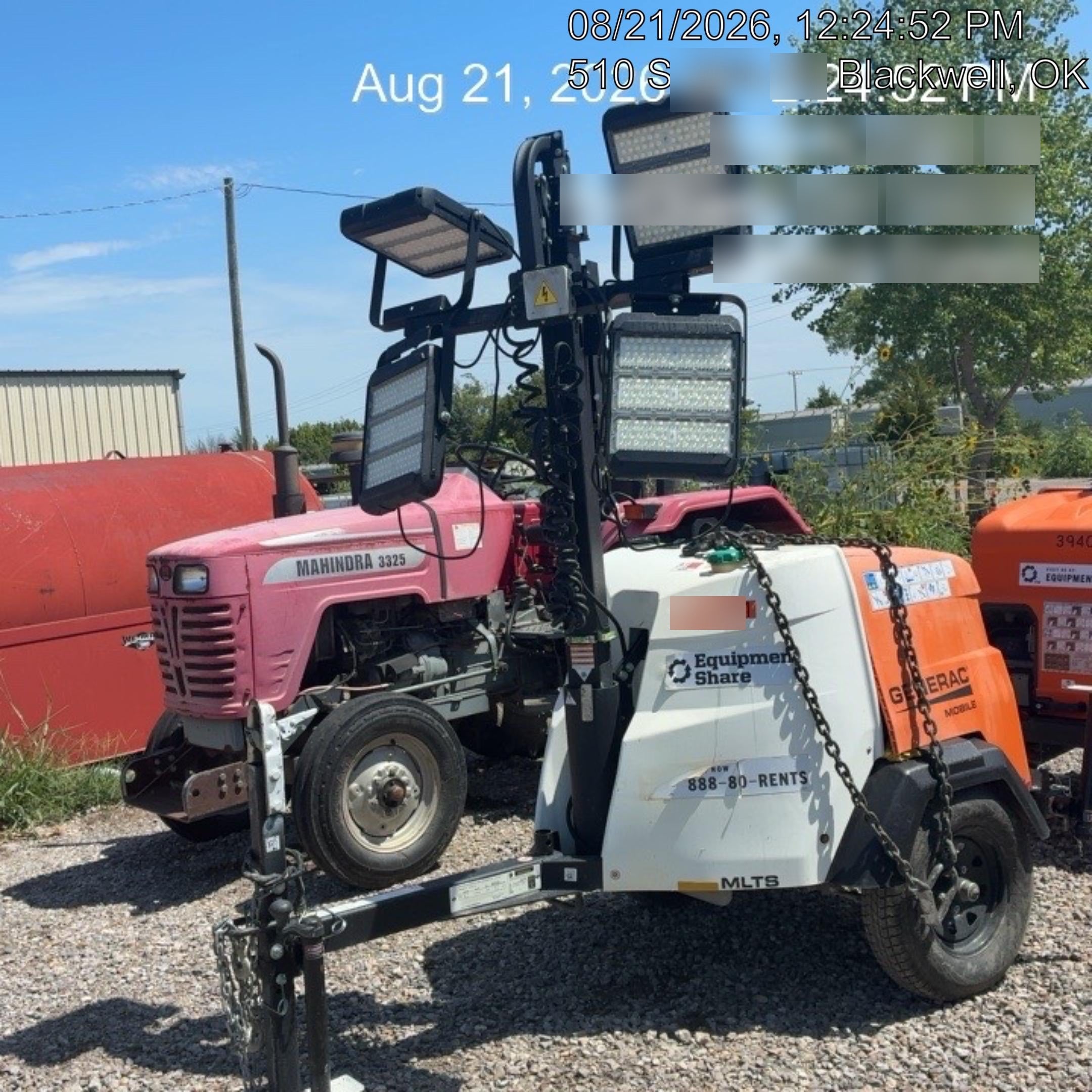 2024 Generac MLT2 Diesel, Flex Switch 120V Input, Powerzone Controller, 
(4) 320W LED Lights, 4kW Generator, 39.9 Gal Fuel Tank, 2" Ball, T3