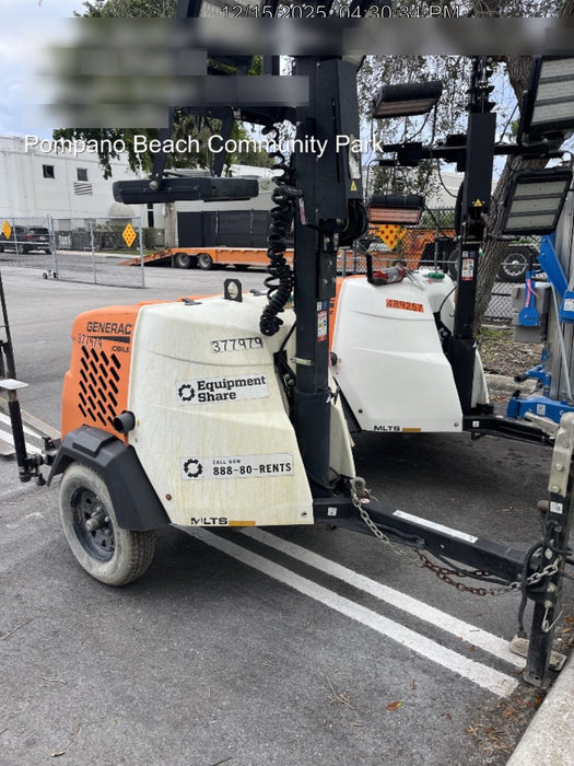 2023 Generac MLT2 Diesel, Flex Switch 120V Input, Powerzone Controller, 
(4) 320W LED Lights, 4kW Generator, 39.9 Gal Fuel Tank, 2" Ball, T3