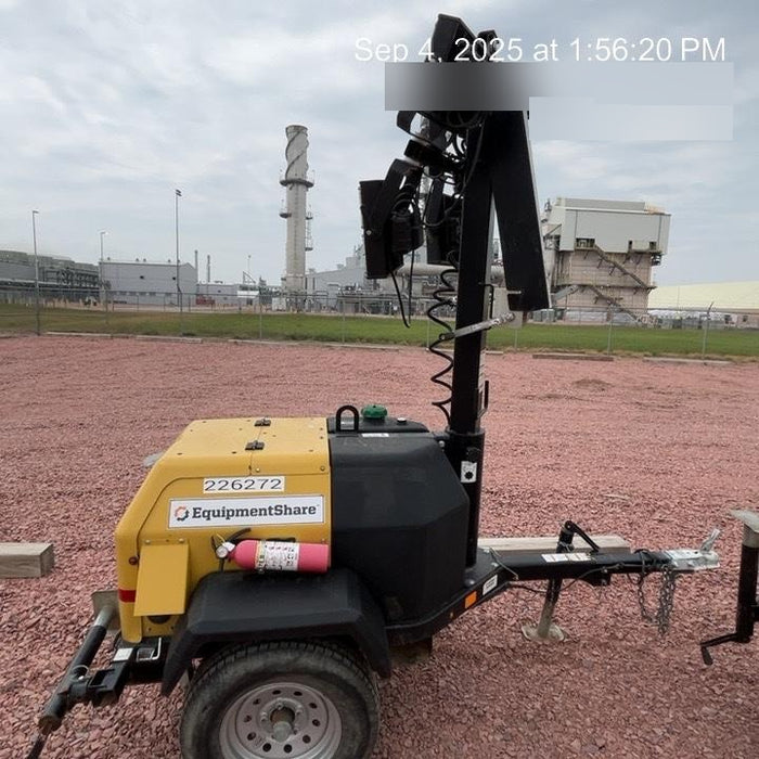 2022 Allmand NLV3GR (4) LED Light Fixture 350W, 23' Vertical Mast, 3kW Prime, Towable, Deep Sea L401, Leveling Jacks, Yanmar T4F 5.8hp