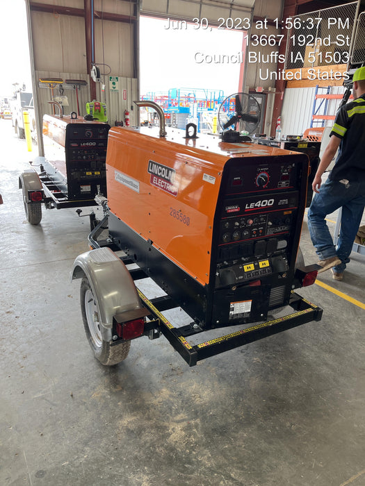 2022 Lincoln Electric LE400 Kubota V1505, Trlr, Cable Rack, Light Kit, ES Decals, T3