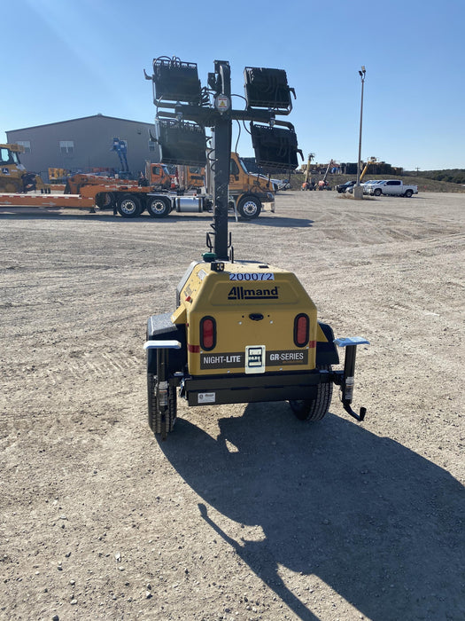 2022 Allmand NLV3GR (4) LED Light Fixture 350W, 23' Vertical Mast, 3kW Prime, Towable, Deep Sea L401, Leveling Jacks, Yanmar T4F 5.8hp