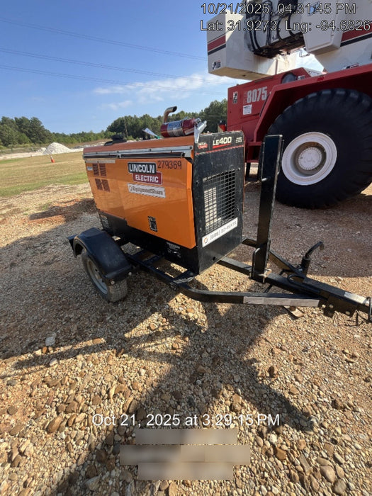 2022 Lincoln Electric LE400 Kubota V1505, Trlr, Cable Rack, Light Kit, ES Decals, T3