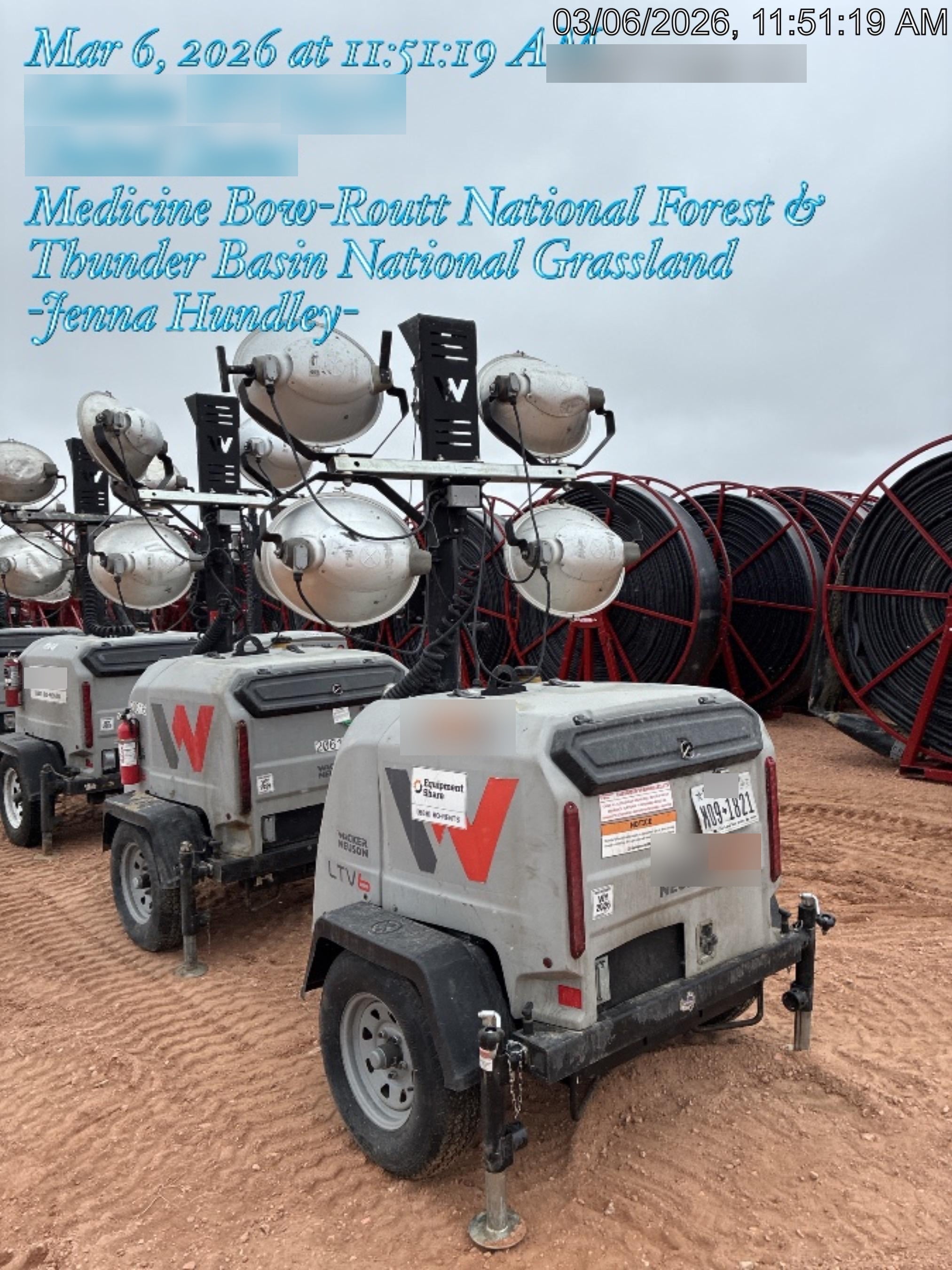 2018 Wacker Neuson LTV6L-MH Wacker Neuson LTV6L Mobile Light Tower w/Fuel Level Sensor Installed
