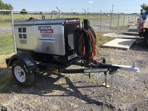 2019 Lincoln Electric Vantage 322 Welder Ready-Pak 3, Two wheel trailer, Fender and Light kit, Cable Rack
