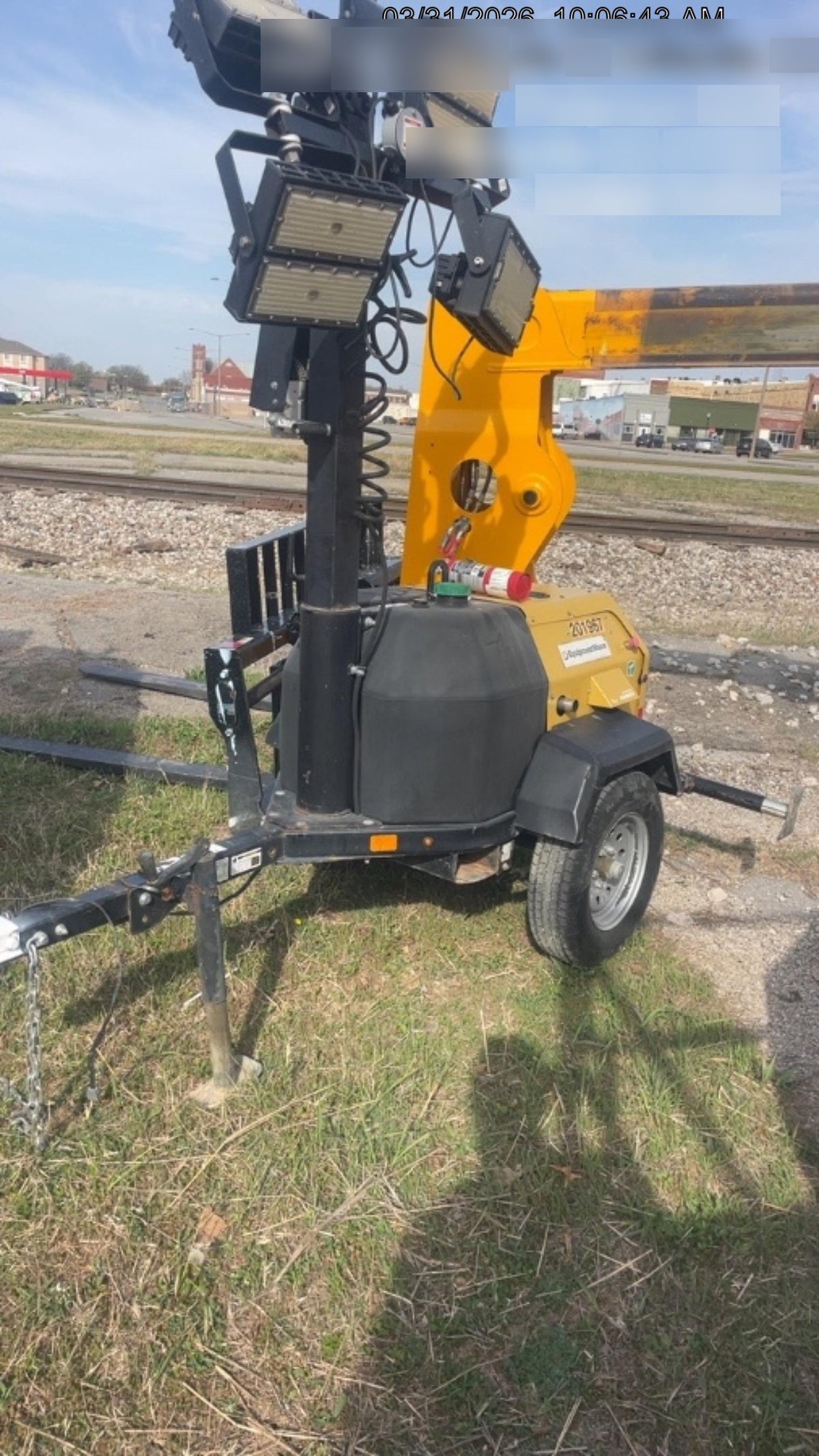 2022 Allmand NLV3GR (4) LED Light Fixture 350W, 23' Vertical Mast, 3kW Prime, Towable, Deep Sea L401, Leveling Jacks, Yanmar T4F 5.8hp