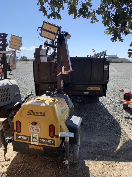 2020 Allmand NLV3GR (4) LED Light Fixture 350W, 23' Vertical Mast, 3kW Prime, Towable, Deep Sea L401, Leveling Jacks, Yanmar T4F 5.8hp