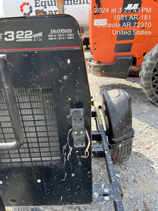 2021 Lincoln Electric Vantage 322 Vantage 322 Ready Pak 3 w/ Decals, ORANGE (includes trailer, cable rack, fender light kit) NO Telematics