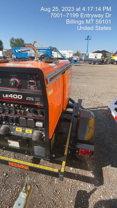 2022 Lincoln Electric LE400 Kubota V1505, Trlr, Cable Rack, Light Kit, ES Decals, T3