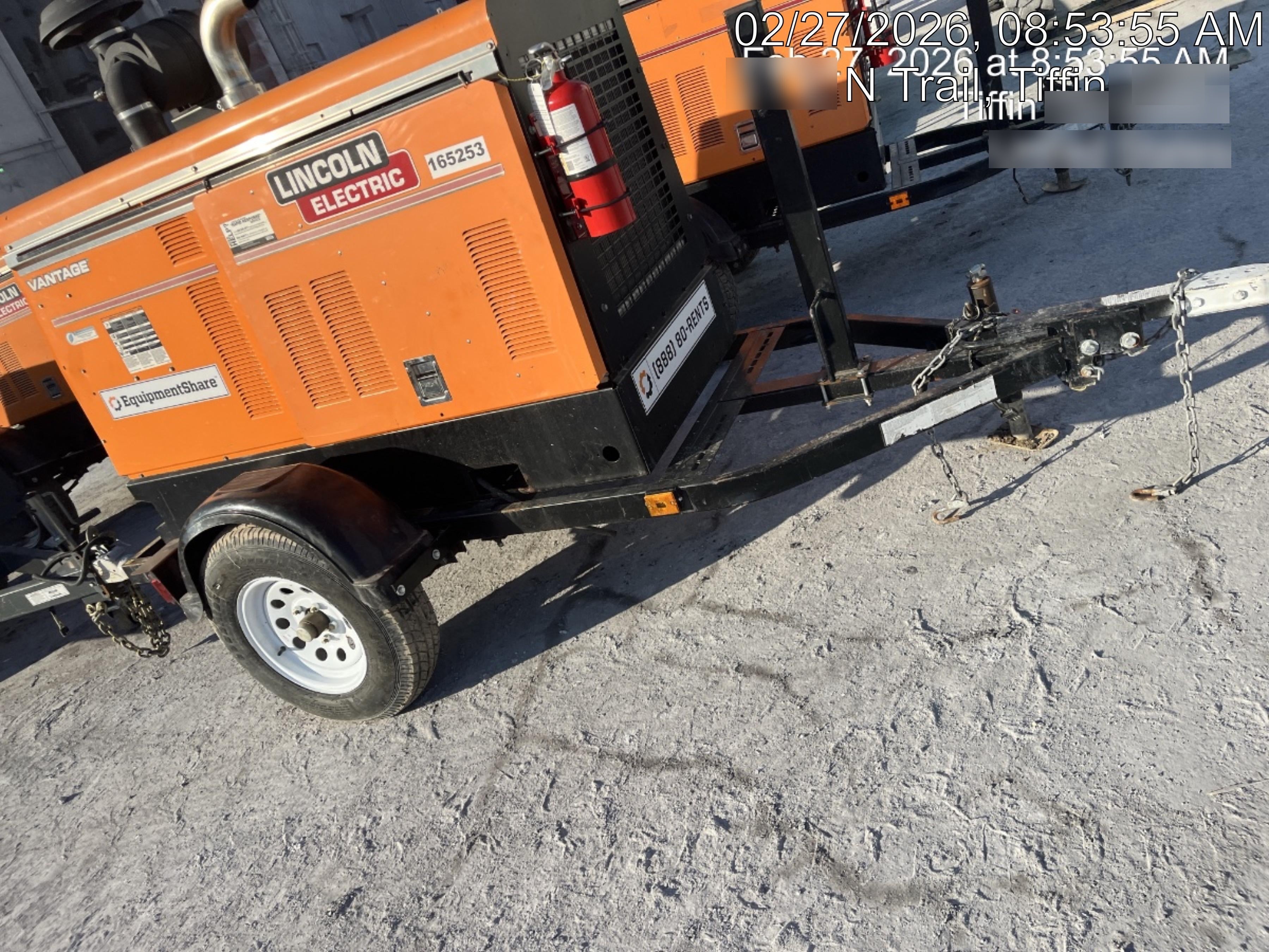 2021 Lincoln Electric Vantage 549X Ready Pak 3, ORANGE (includes trailer, cable rack, fender light kit)