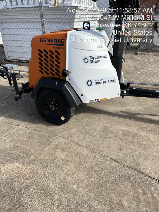 2023 Generac MLT2 Diesel, Flex Switch 120V Input, Powerzone Controller, (4) 320W LED Lights, 4kW Generator, 39.9 Gal Fuel Tank, 2" Ball, T3