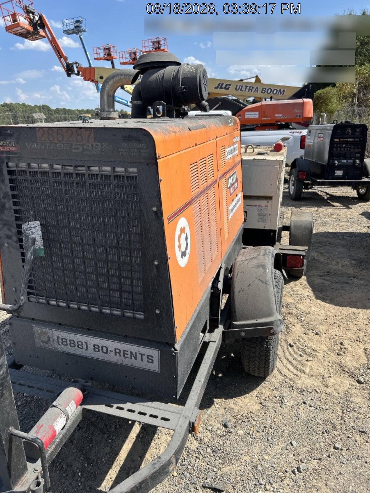 2022 Lincoln Electric Vantage 549X Crosslink Technology, Trailer Mounted, ES Decals, T3