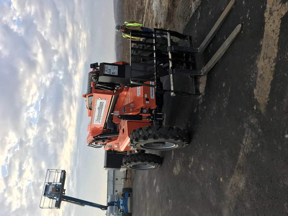 2019 Skytrak 6036 Cab/Heat/Air, Solid Tires, LED Work Lights, Beacon w/50" Carriage, 48" Pallet Forks