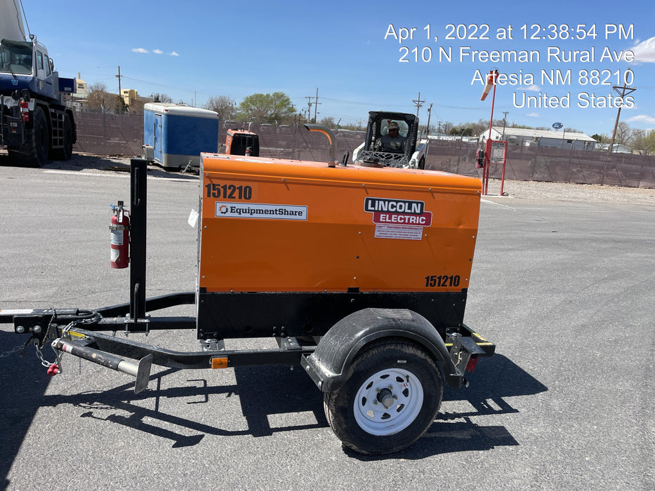 2021 Lincoln Electric Vantage 322 Vantage 322 Ready Pak 3 w/ Telematics & Decals, ORANGE (includes trailer, cable rack, fender light kit)