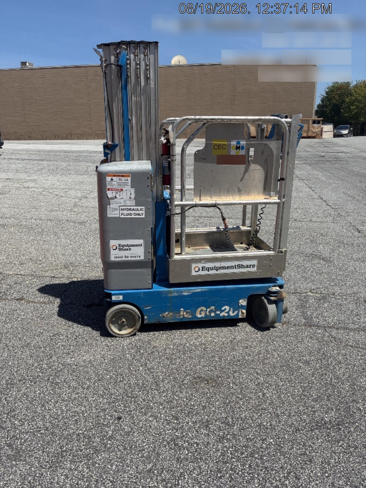2019 GENIE GR-20