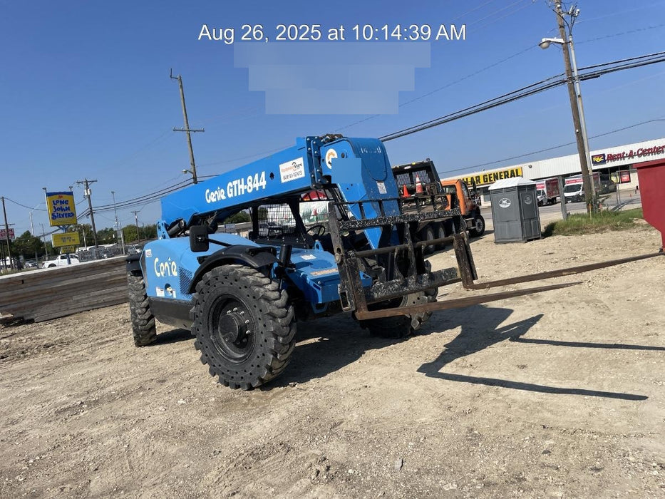 2018 Genie GTH-844 GTH-844 w/Open ROPS, Solid Tires, beacon/work lights, 60" carriage/forks