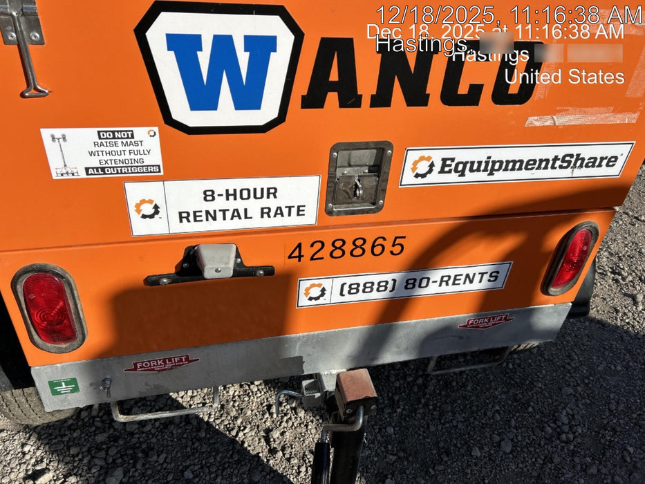 2024 Wanco WLTT-4MM4K Diesel, Deep Sea Controller, Shore Power Plug, Auto Start, (4) 350W LED Floodlights, 4kW Generator, 60 Gal Fuel Tank, 2" Ball, T3