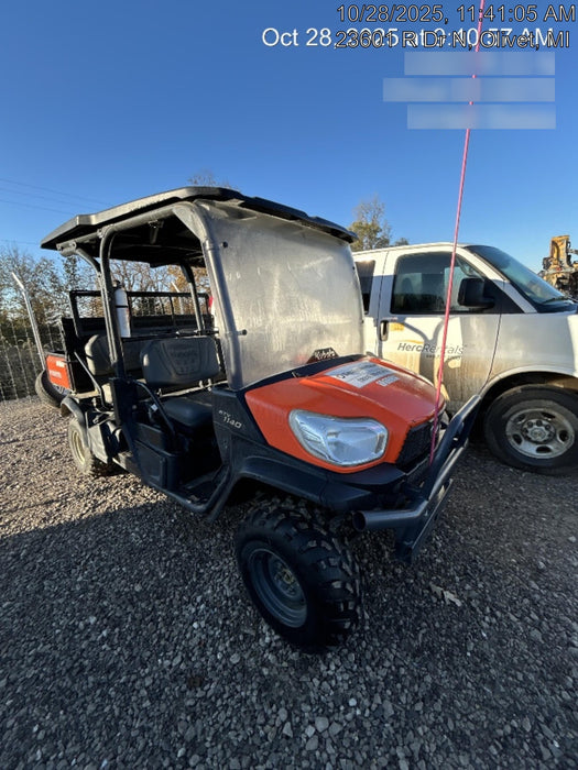 2020 Kubota RTV-X1140W-H 4WD, LED Strobe, Windshield Acrylic Clear, Plastic Canopy, Wire Harness Kit, Backup Alarm