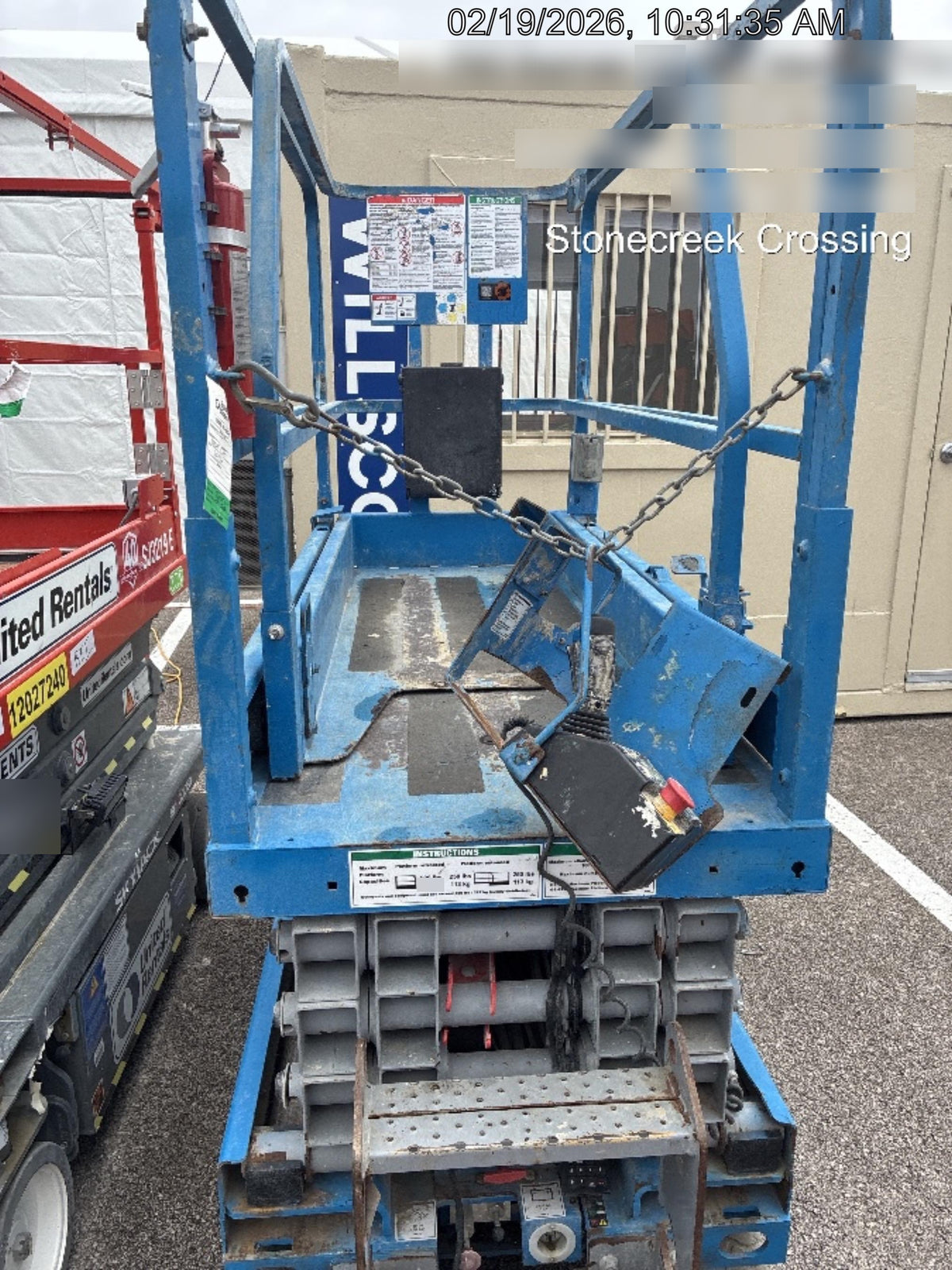 2019 Genie GS-1930 Fixed rails with chain Entry