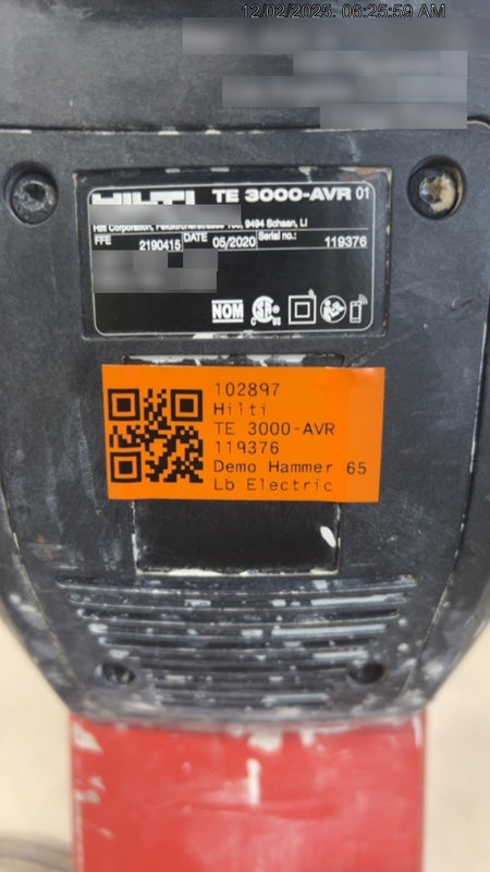 2020 HILTI TE 3000-AVR