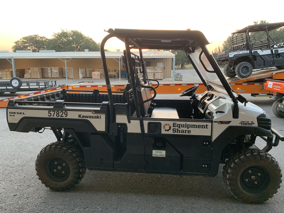 2019 Kawasaki MULE PRO-DX 3 Seater, Standard Options, Backup Alarm, Beacon, Plastic Hard Top, Poly Windshield, Horn Kit