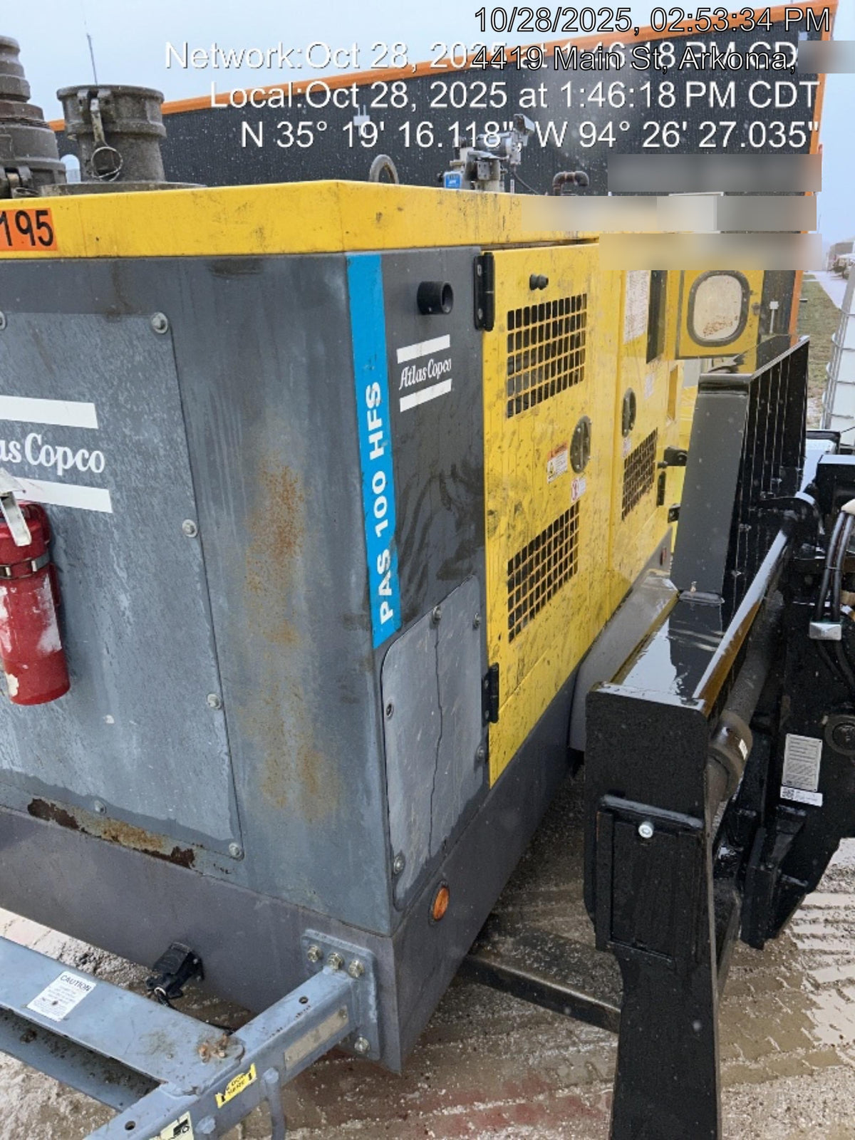 2020 ATLAS COPCO PAS 100 HF CS Enclosed