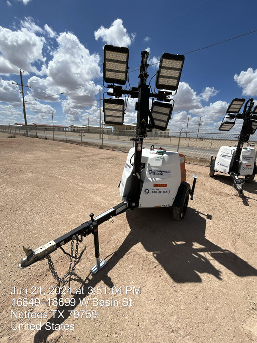 2024 Generac MLT2 Diesel, Flex Switch 120V Input, Powerzone Controller, 
(4) 320W LED Lights, 4kW Generator, 39.9 Gal Fuel Tank, 2" Ball, T3