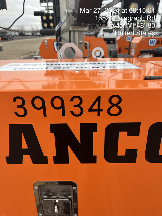 2024 Wanco WLTT-4MM4K Diesel, Deep Sea Controller, Shore Power Plug, Auto Start, (4) 350W LED Floodlights, 4kW Generator, 60 Gal Fuel Tank, 2" Ball, T3