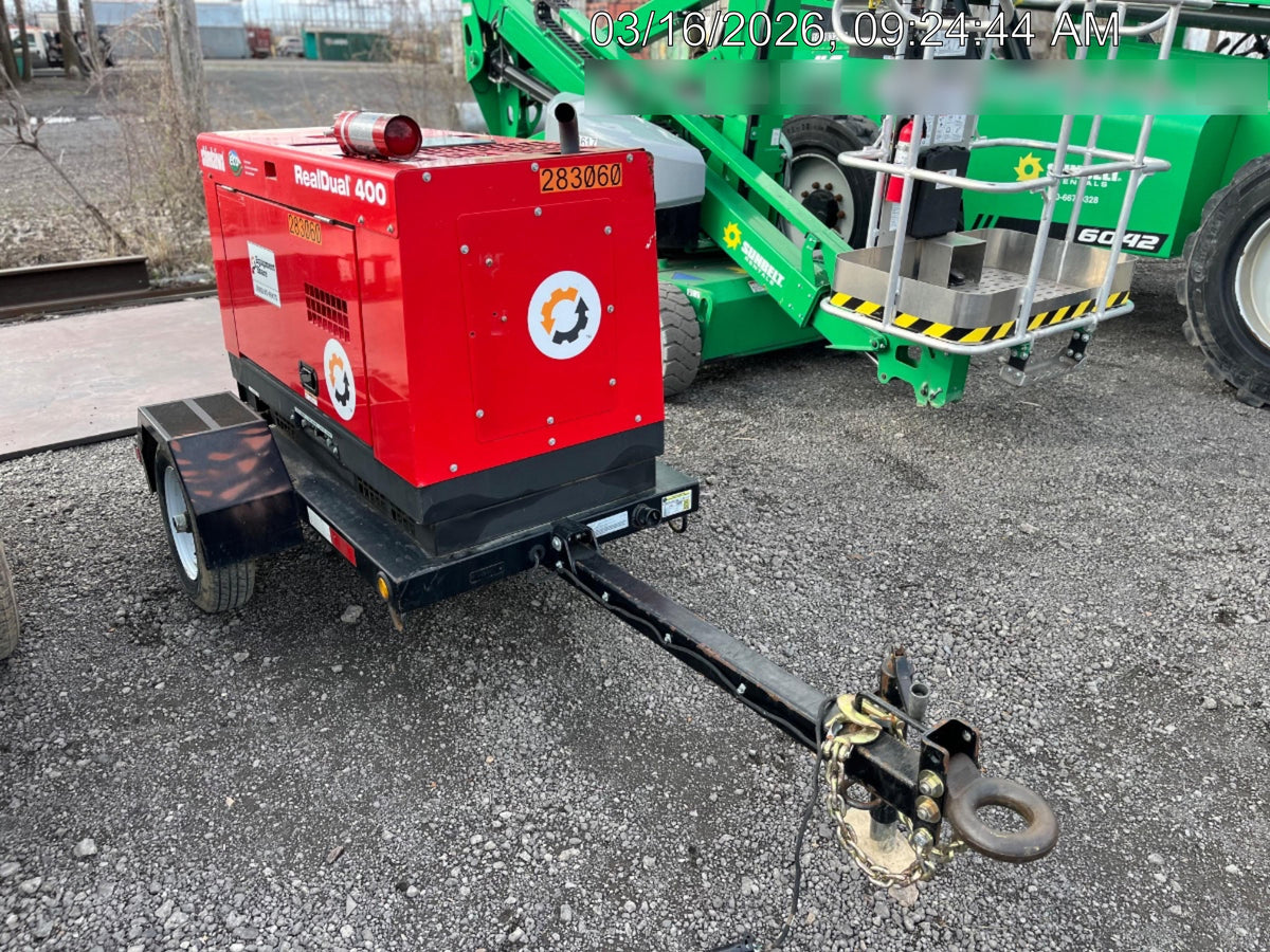 2022 Shindaiwa DGW400MDL Kubota D902 Engine, 23 HP, Dual Op Welder, Wire, Arc, Droop Stick, Tig, and CC Stick Functionality, Simulphase, 3 Phase and 1 Phase Gen Output, Single Axle NB Trlr, Slr Trckl Chrg 12V 12W, Fire Ext