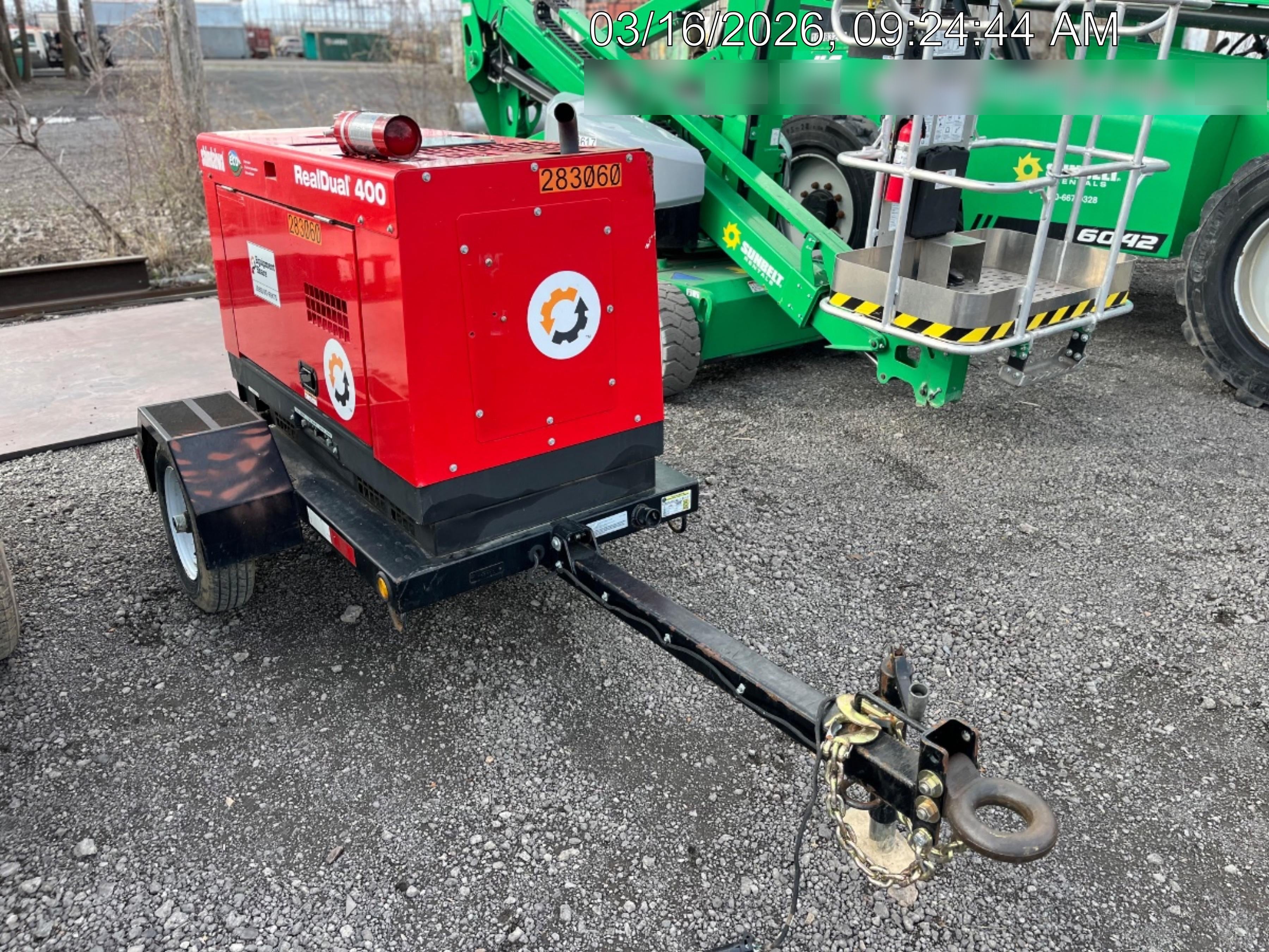 2022 Shindaiwa DGW400MDL Kubota D902 Engine, 23 HP, Dual Op Welder, Wire, Arc, Droop Stick, Tig, and CC Stick Functionality, Simulphase, 3 Phase and 1 Phase Gen Output, Single Axle NB Trlr, Slr Trckl Chrg 12V 12W, Fire Ext