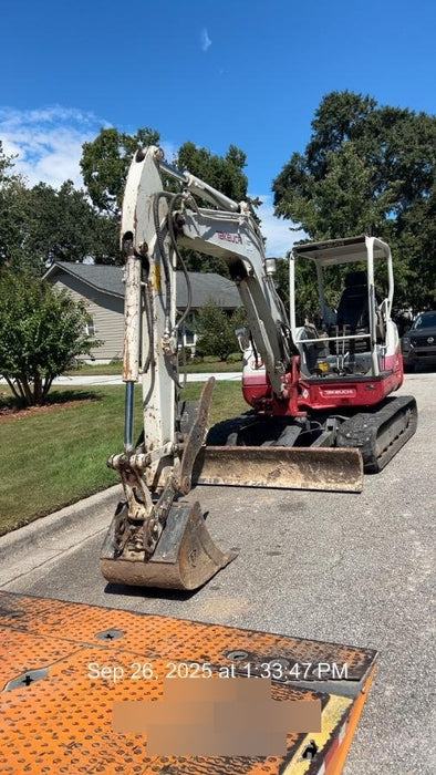 2019 Takeuchi TB260 Canopy, Standard Blade, Auxiliary hydraulics Manual QC, Hydraulic thumb, 12" ,18", 24" Bucket